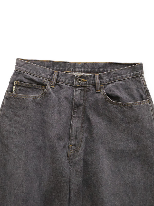 Kapital 14oz Black Denim Club Baggy 5-Pocket Pants