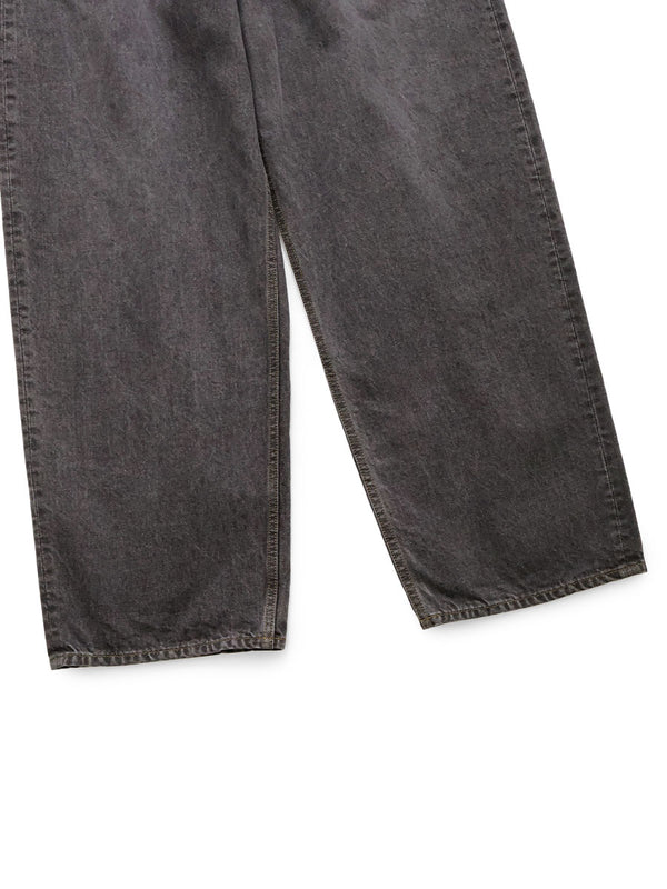 Kapital 14oz Black Denim Club Baggy 5-Pocket Pants