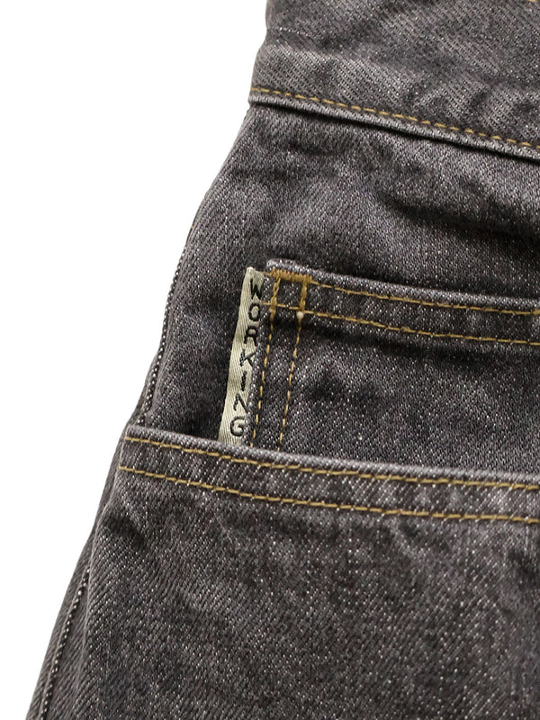 Kapital 14oz Black Denim Club Baggy 5-Pocket Pants
