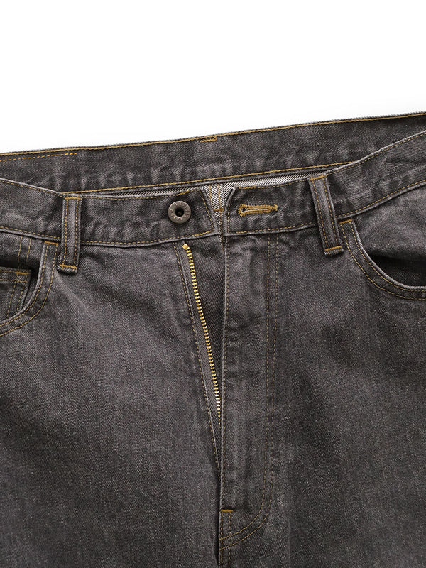Kapital 14oz Black Denim Club Baggy 5-Pocket Pants