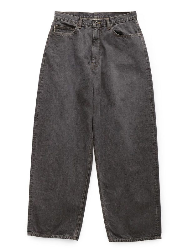 Kapital 14oz Black Denim Club Baggy 5-Pocket Pants