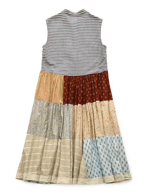 Kapital Patchwork Stand Collar Aloha Dress