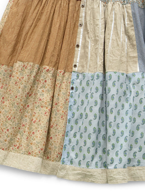 Kapital Patchwork Stand Collar Aloha Dress