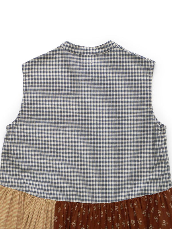Kapital Patchwork Stand Collar Aloha Dress