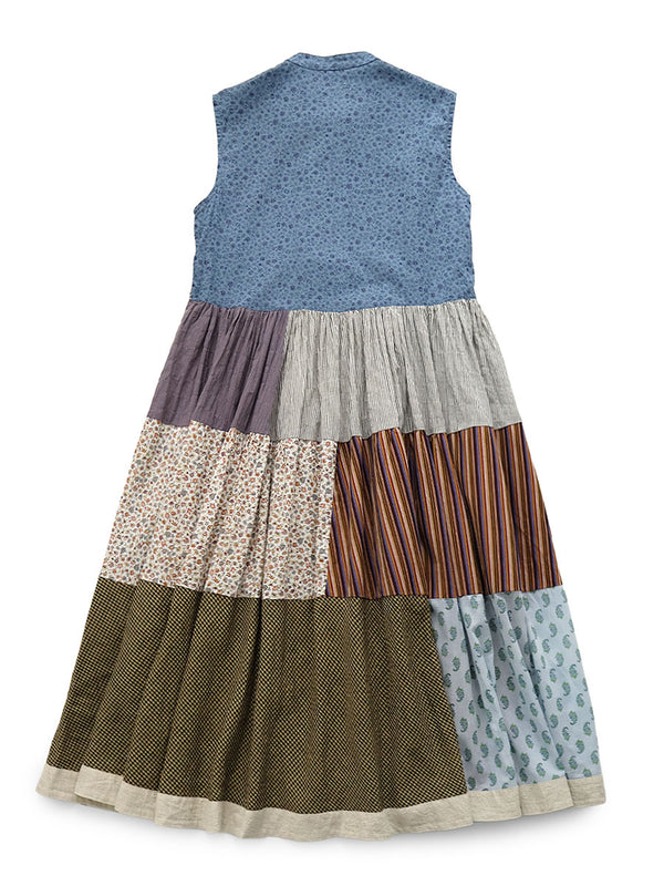 Kapital Patchwork Stand Collar Aloha Dress