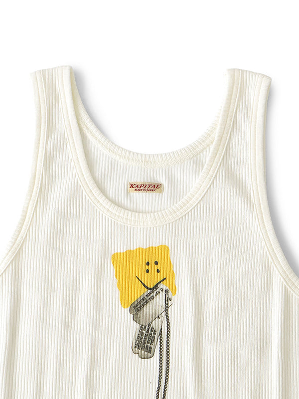 Kapital 60/2 Random Bear Voice Print Swim Tank Top (PECKISH Dog Tag Print) T-Shirt
