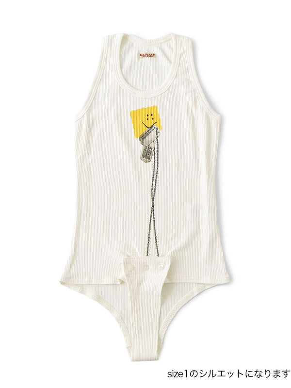 Kapital 60/2 Random Bear Voice Print Swim Tank Top (PECKISH Dog Tag Print) T-Shirt