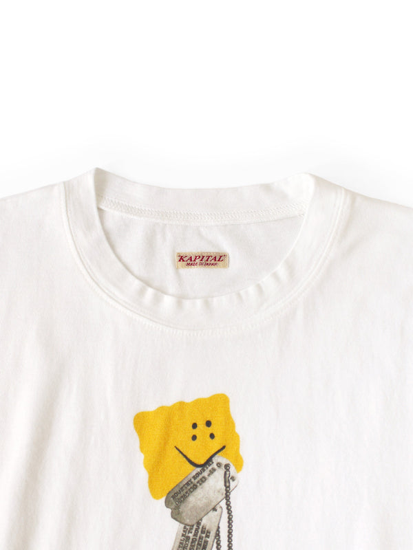 Kapital 20/- Jersey Crew Neck Tee (PECKISH Dog Tag Print)