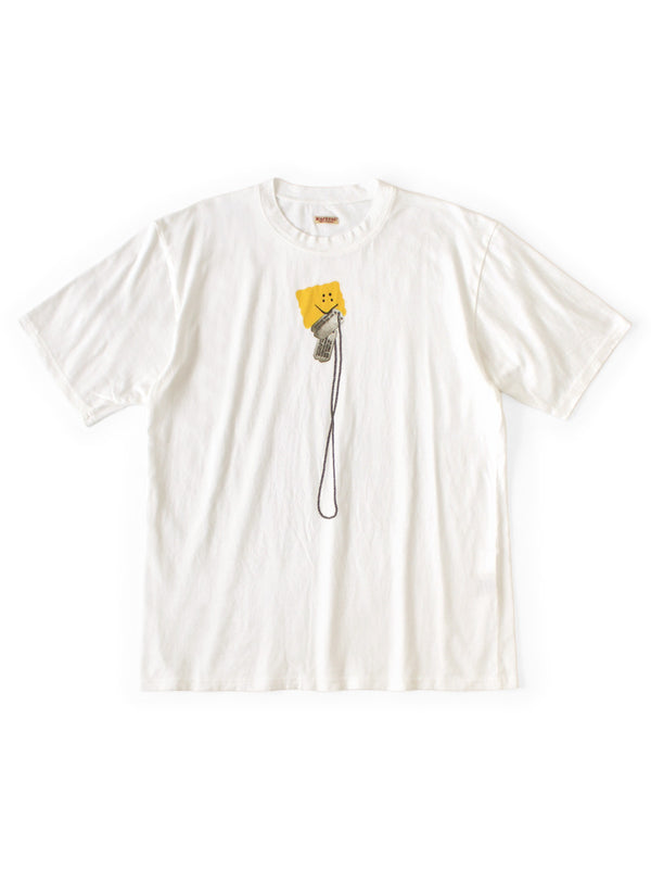 Kapital 20/- Jersey Crew Neck Tee (PECKISH Dog Tag Print)