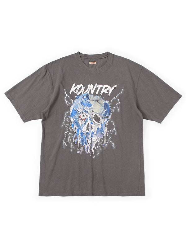 Kapital 20/- Jersey Crew Neck T-shirt (Denim Face Print)