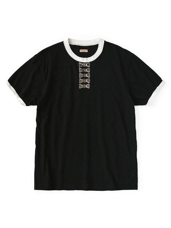 Kapital 20/- Jersey Ringer Tee (Butterfly Concho Print)