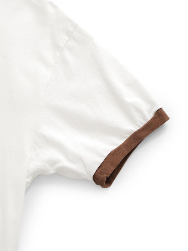 Kapital 20/- Jersey Ringer Tee (PECKISH Little Bear print)