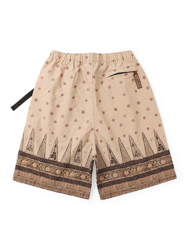 Kapital 40/2 Combed Weather Fabric, Sarasa Pattern Easy Short Pants