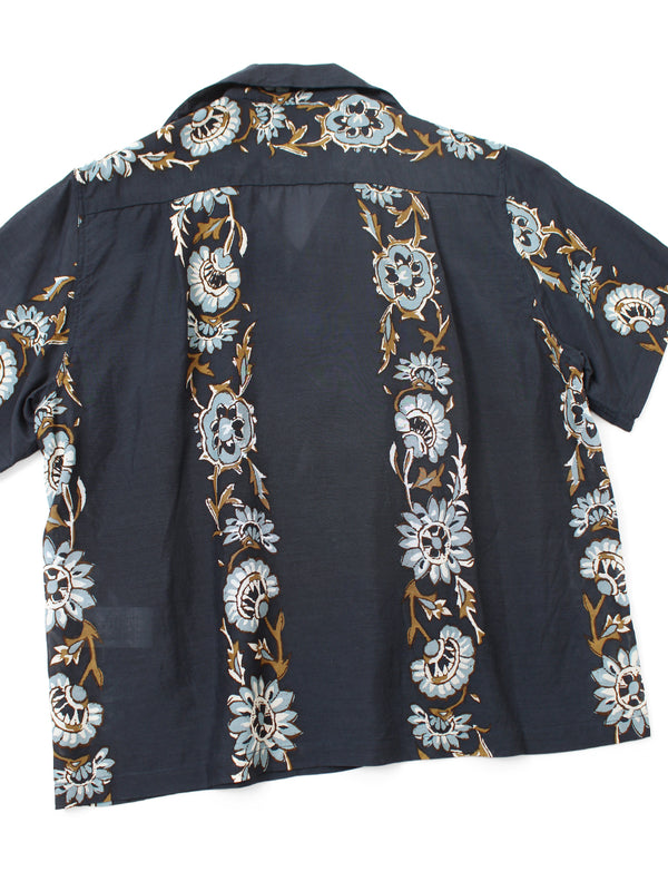Kapital Silk Rayon Toggle Maile Print Short-Sleeve Open-Collar Shirt women
