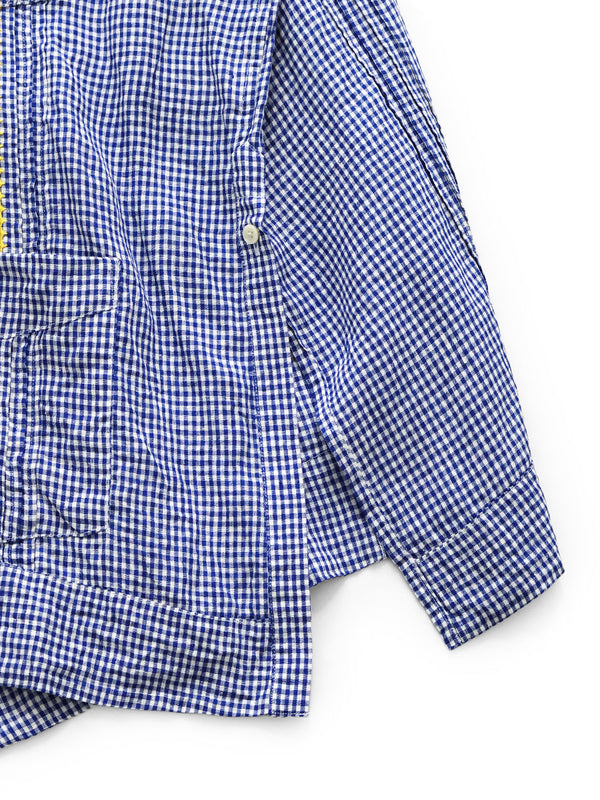 Kapital Linen Gingham Check Sleeveless Cuban Shirt