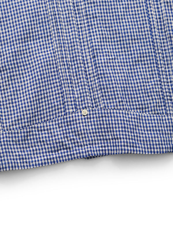 Kapital Linen Gingham Check Sleeveless Cuban Shirt