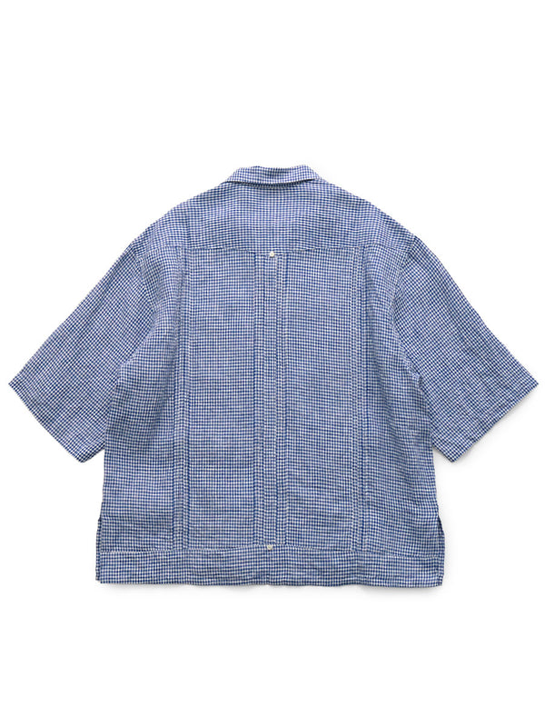 Kapital Linen Gingham Check LAX Cuban Shirt