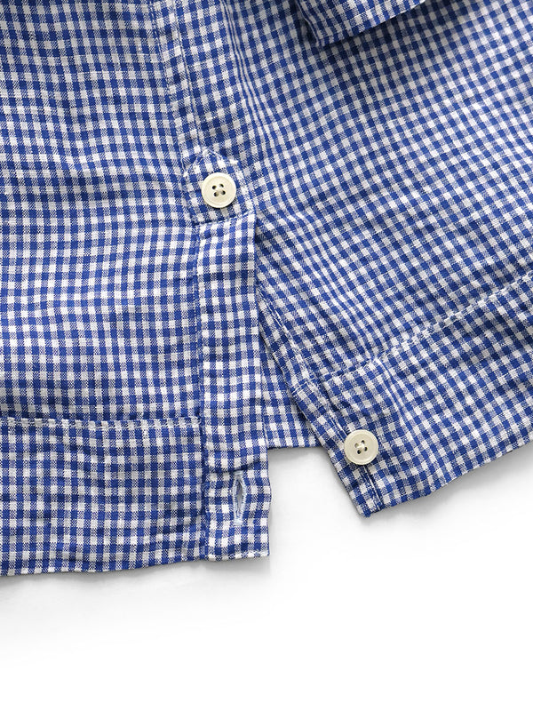 Kapital Linen Gingham Check LAX Cuban Shirt
