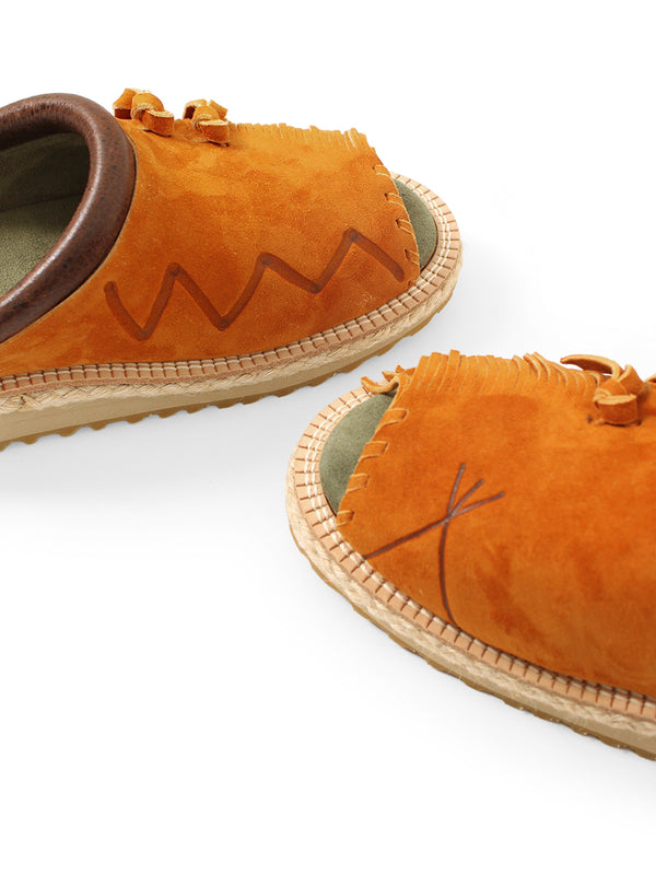 Kapital Deerskin Pueblo Rain Clog Sandals shoes