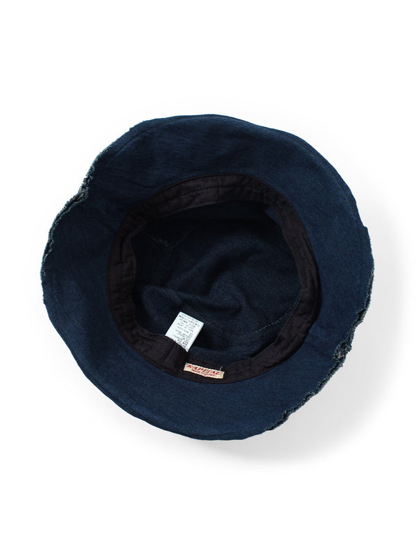 Kapital IDG Densely woven jersey damask discharge print bucket hat (short brim)