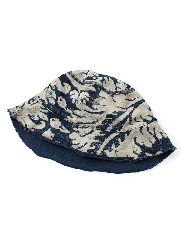 Kapital IDG Densely woven jersey damask discharge print bucket hat (short brim)