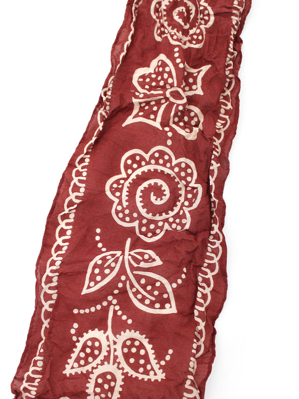 Kapital Washed Silk Moga Scarf (Escargot Flower)