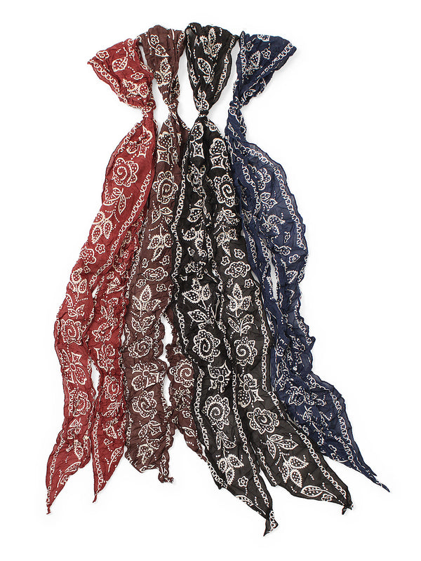 Kapital Washed Silk Moga Scarf (Escargot Flower)