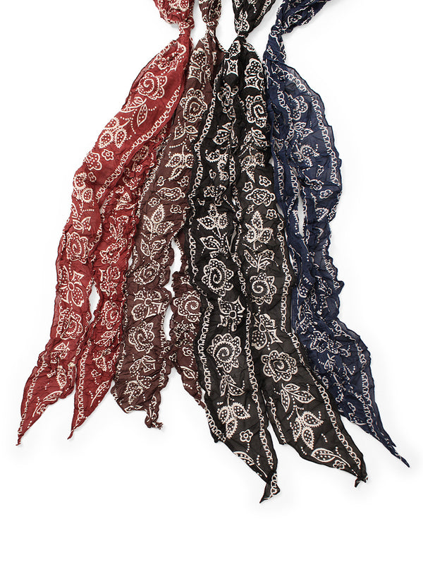 Kapital Washed Silk Moga Scarf (Escargot Flower)