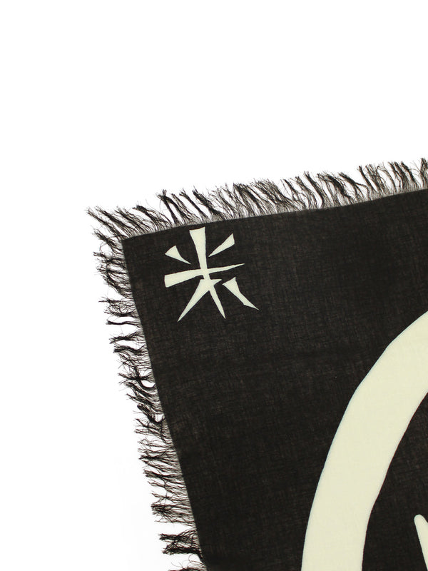 Kapital Rayon Fringe Square Stole (GIANT PEACE) Scarves