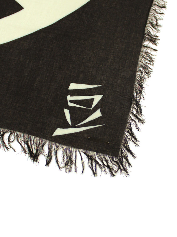 Kapital Rayon Fringe Square Stole (GIANT PEACE) Scarves