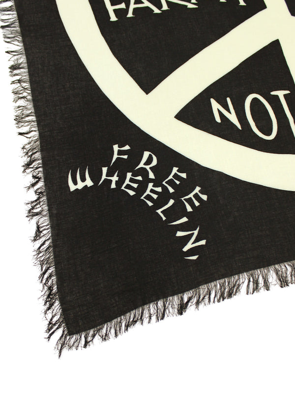 Kapital Rayon Fringe Square Stole (GIANT PEACE) Scarves