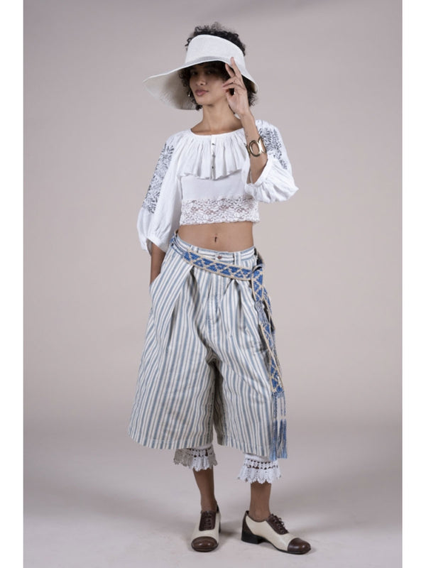 Kapital Linen Smocking Buffant Viola Bolero Jacket women