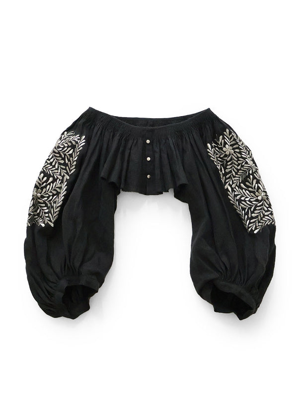 Kapital Linen Smocking Buffant Viola Bolero Jacket women
