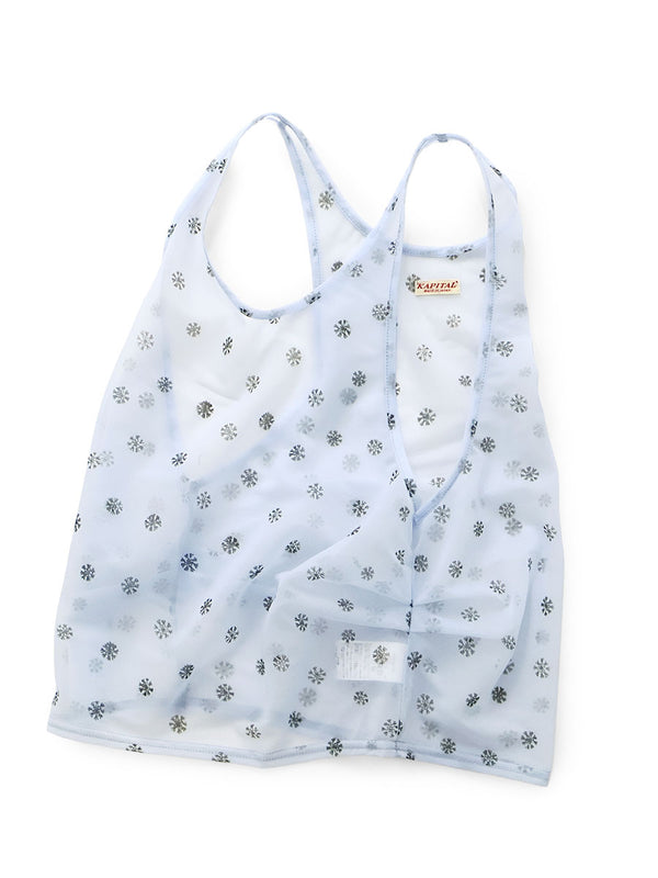Kapital Sheer Jersey Tank Top with Small Pattern Tee women