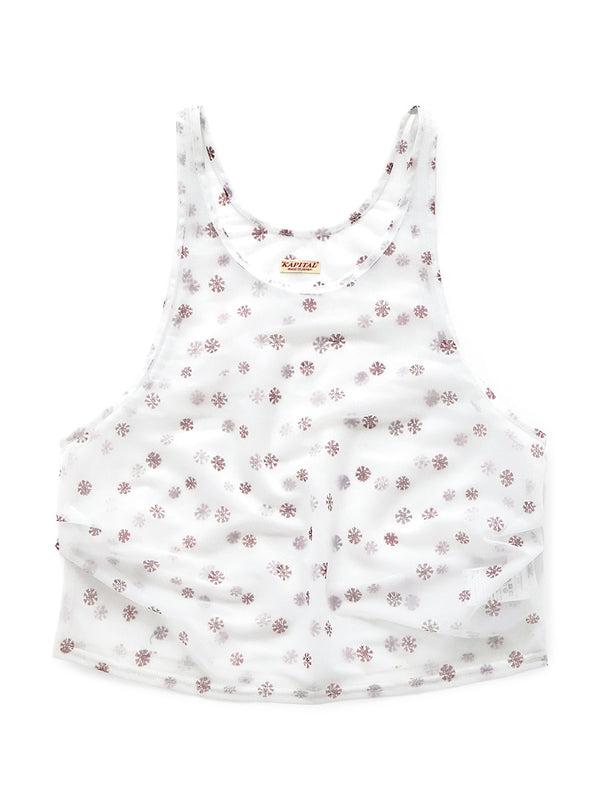 Kapital Sheer Jersey Tank Top with Small Pattern Tee women