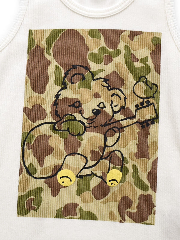 Kapital 60/2 Bear Voice Tank Top (Camouflage Little Bear ; Harmony print) Tee
