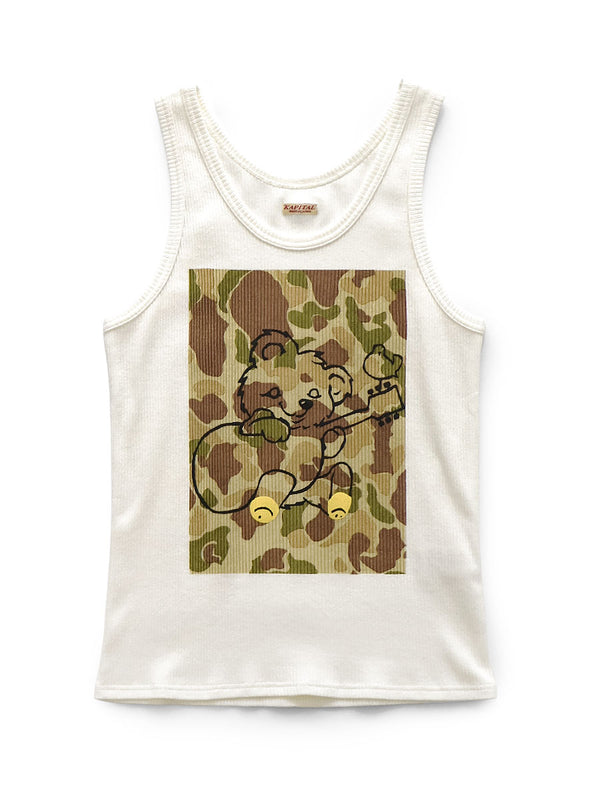 Kapital 60/2 Bear Voice Tank Top (Camouflage Little Bear ; Harmony print) Tee