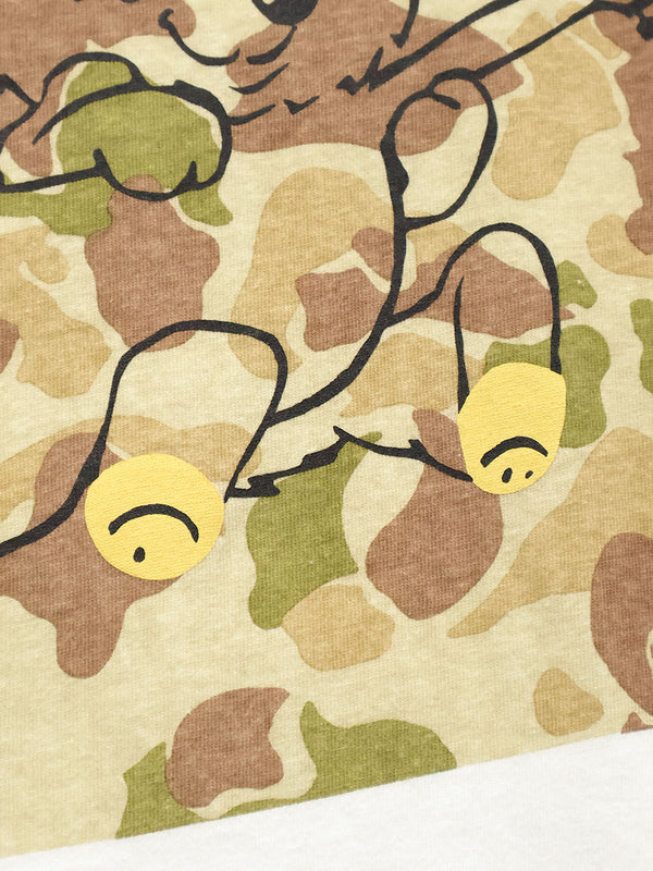 Kapital 20/- Jersey Ringer Tee (Camouflage Little Bear Harmony print)