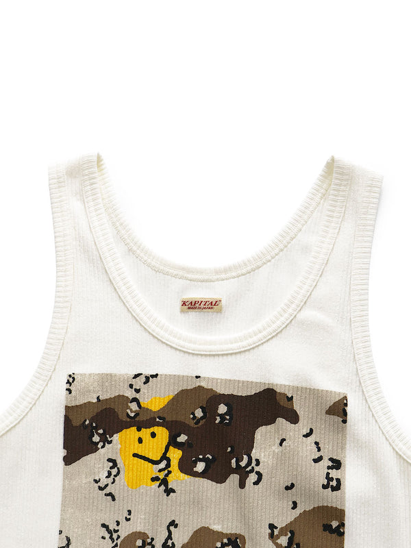 Kapital 60/2 Bear Teleco Tank Top (PECKISH Chocolate Chip Camo Print) Tee