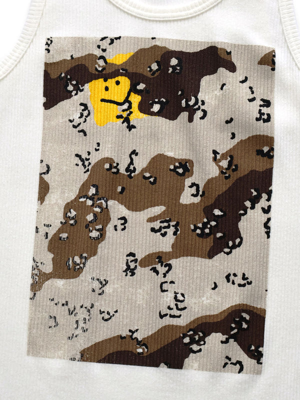 Kapital 60/2 Bear Teleco Tank Top (PECKISH Chocolate Chip Camo Print) Tee