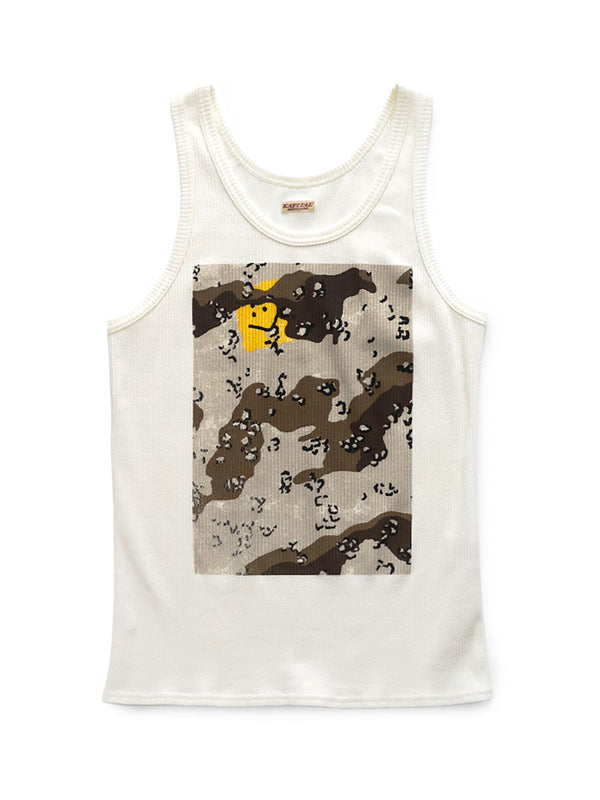 Kapital 60/2 Bear Teleco Tank Top (PECKISH Chocolate Chip Camo Print) Tee