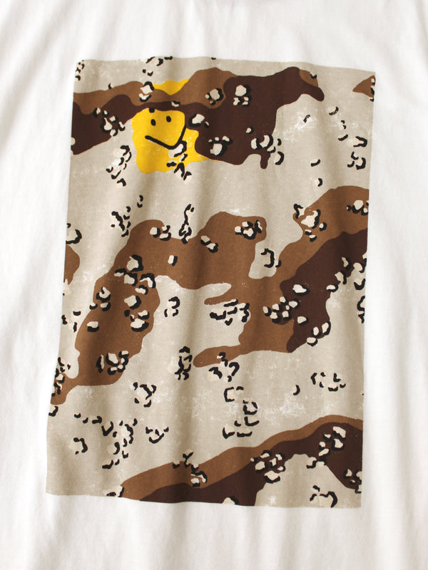 Kapital 20/- Jersey Ringer Tee (PECKISH Chocolate Chip Camo print)