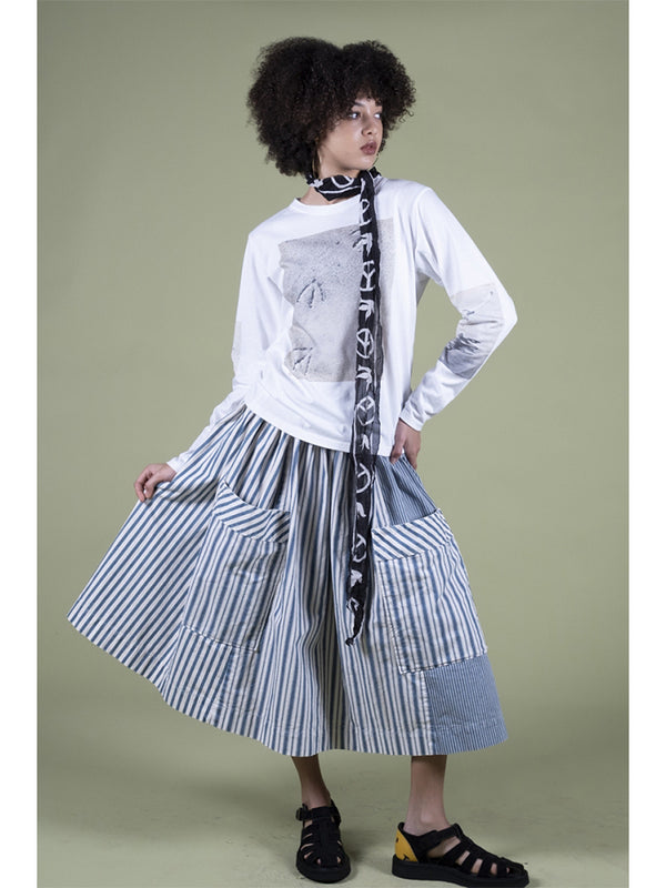 Kapital Hickory Patchwork Harvest Balloon Skirt