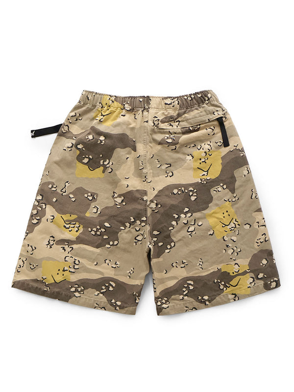 Kapital Cotton Herringbone PECKISH Chocolate Chip Camo Easy Short Pants