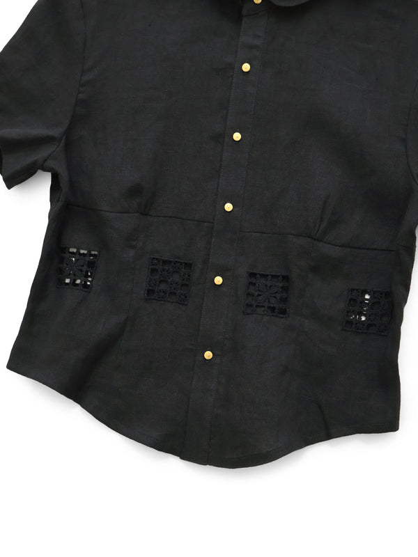 Kapital Linen Drawnwork A Cappella Blouse tee women