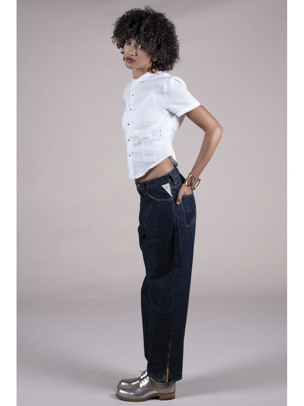 Kapital Linen Drawnwork A Cappella Blouse tee women