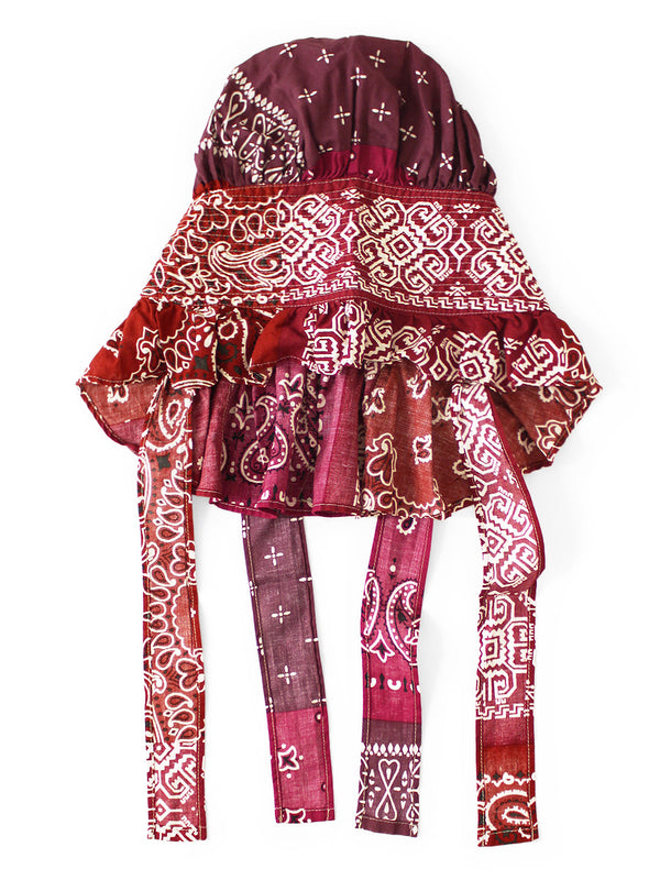 Kapital Bandana Patchwork Print FARMY Frill Hat