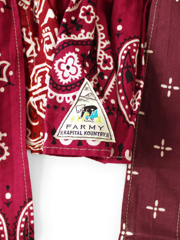 Kapital Bandana Patchwork Print FARMY Frill Hat