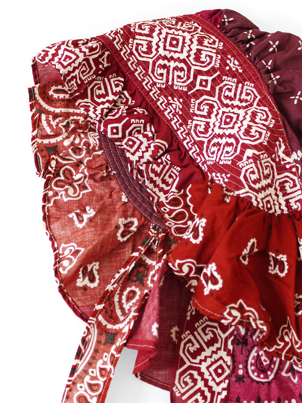 Kapital Bandana Patchwork Print FARMY Frill Hat