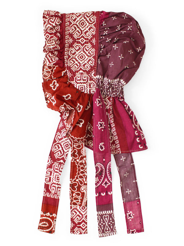 Kapital Bandana Patchwork Print FARMY Frill Hat